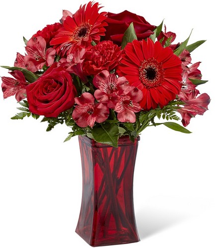 The FTD Red Reveal Bouquet
